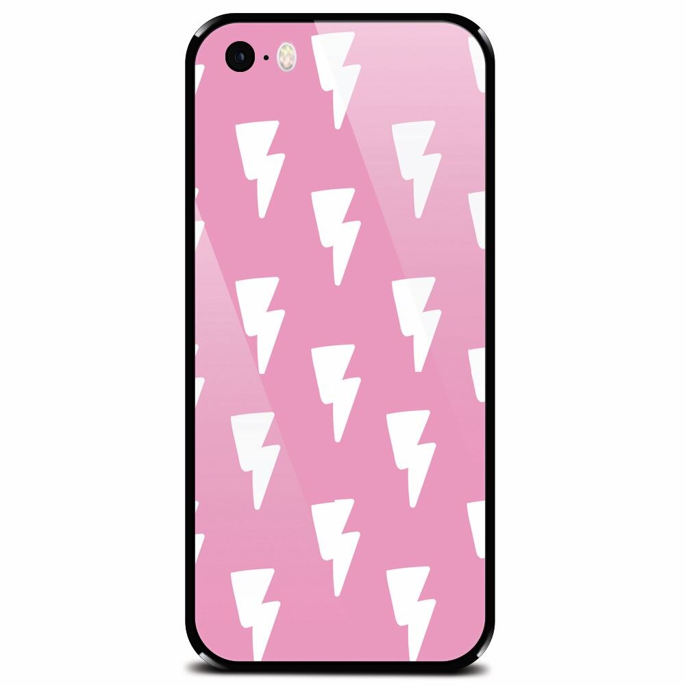 Husa din sticla securizata pentru Apple iPhone 5, Electric Pink