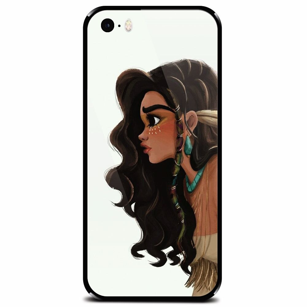 Husa din sticla securizata pentru Apple iPhone 5, Indian Girl