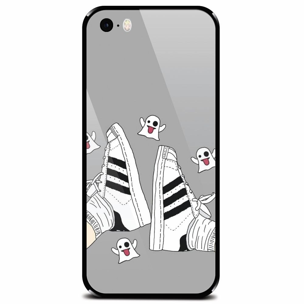 Husa din sticla securizata pentru Apple iPhone 5, Little Phantoms