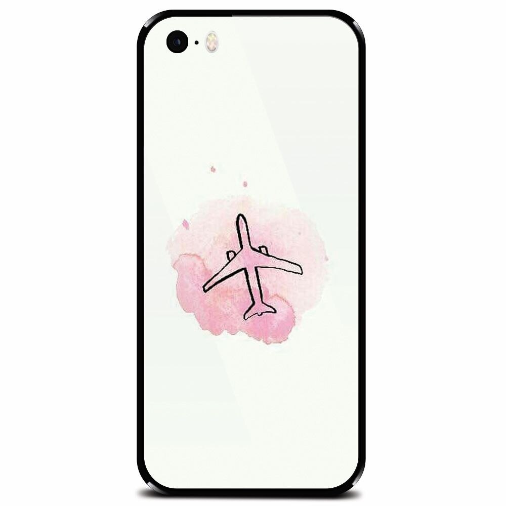 Husa din sticla securizata pentru Apple iPhone 5, Airplain