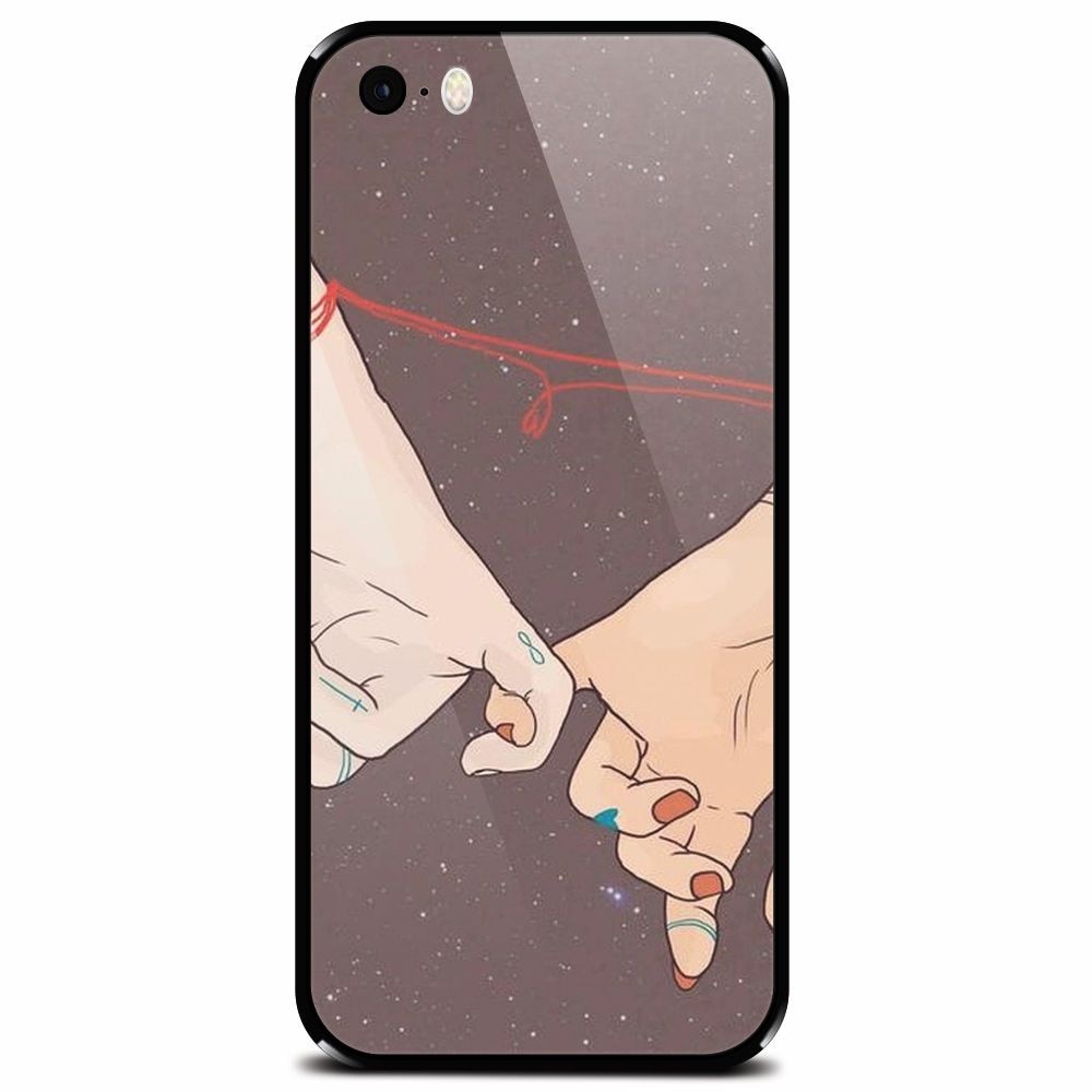 Husa din sticla securizata pentru Apple iPhone 5, Infinit Love