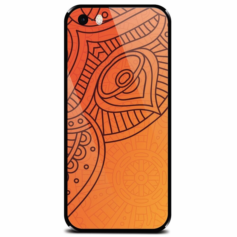 Husa din sticla securizata pentru Apple iPhone 5, Indian Design