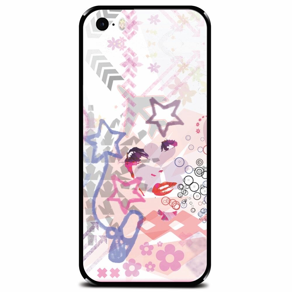 Husa din sticla securizata pentru Apple iPhone 5, Girly Like