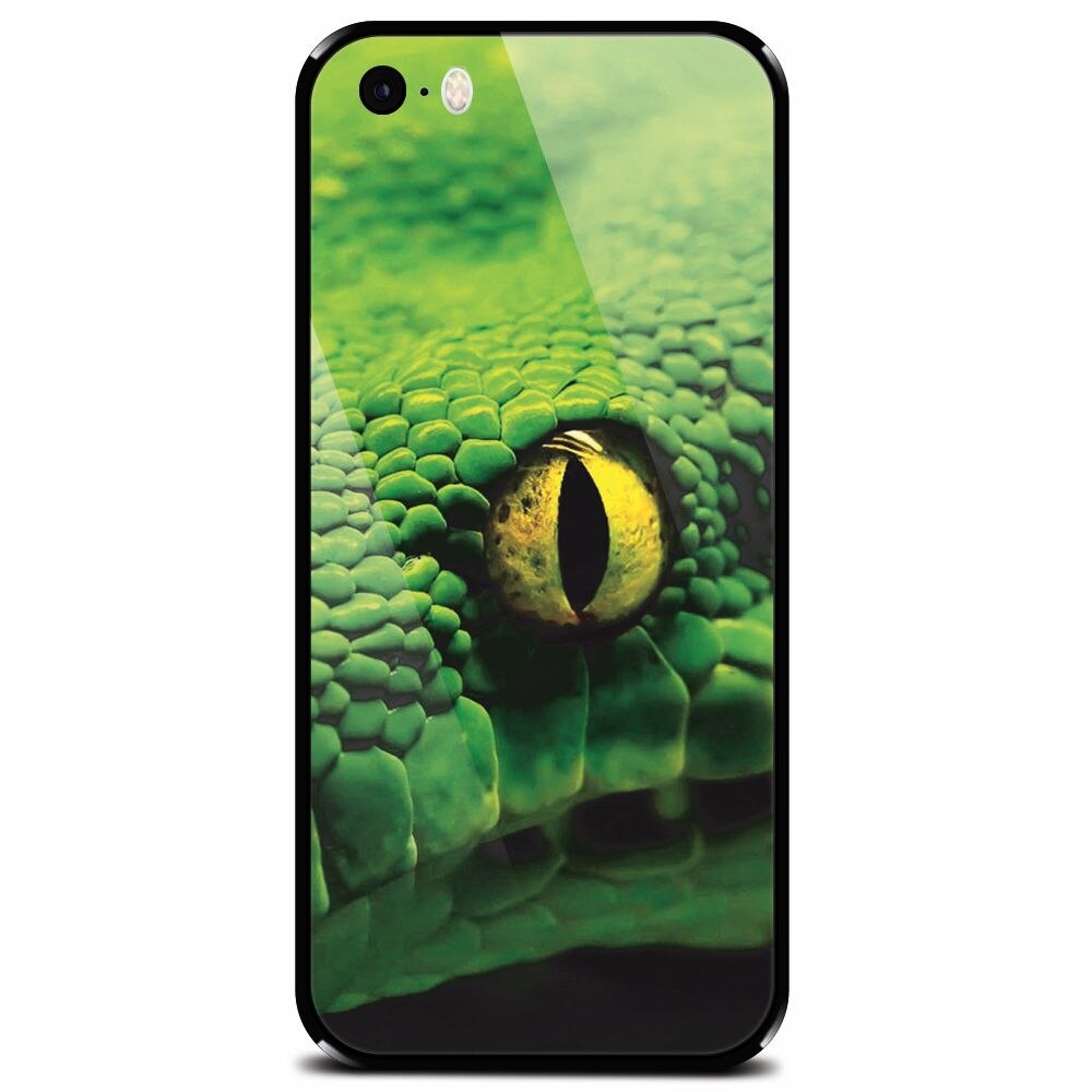 Husa din sticla securizata pentru Apple iPhone 5, Animal Eye