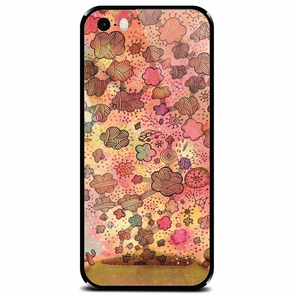 Husa din sticla securizata pentru Apple iPhone 5, Girly X