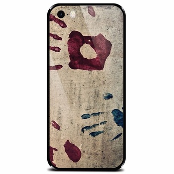 Husa din sticla securizata pentru Apple iPhone 5, Handprints Husa din sticla securizata pentru Apple iPhone 5, Handprints