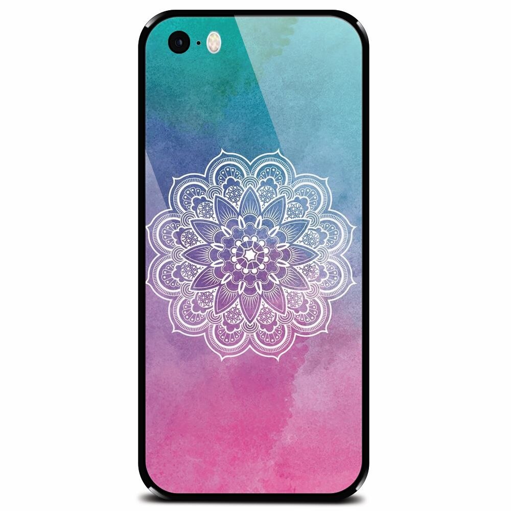Husa din sticla securizata pentru Apple iPhone 5, Mandala