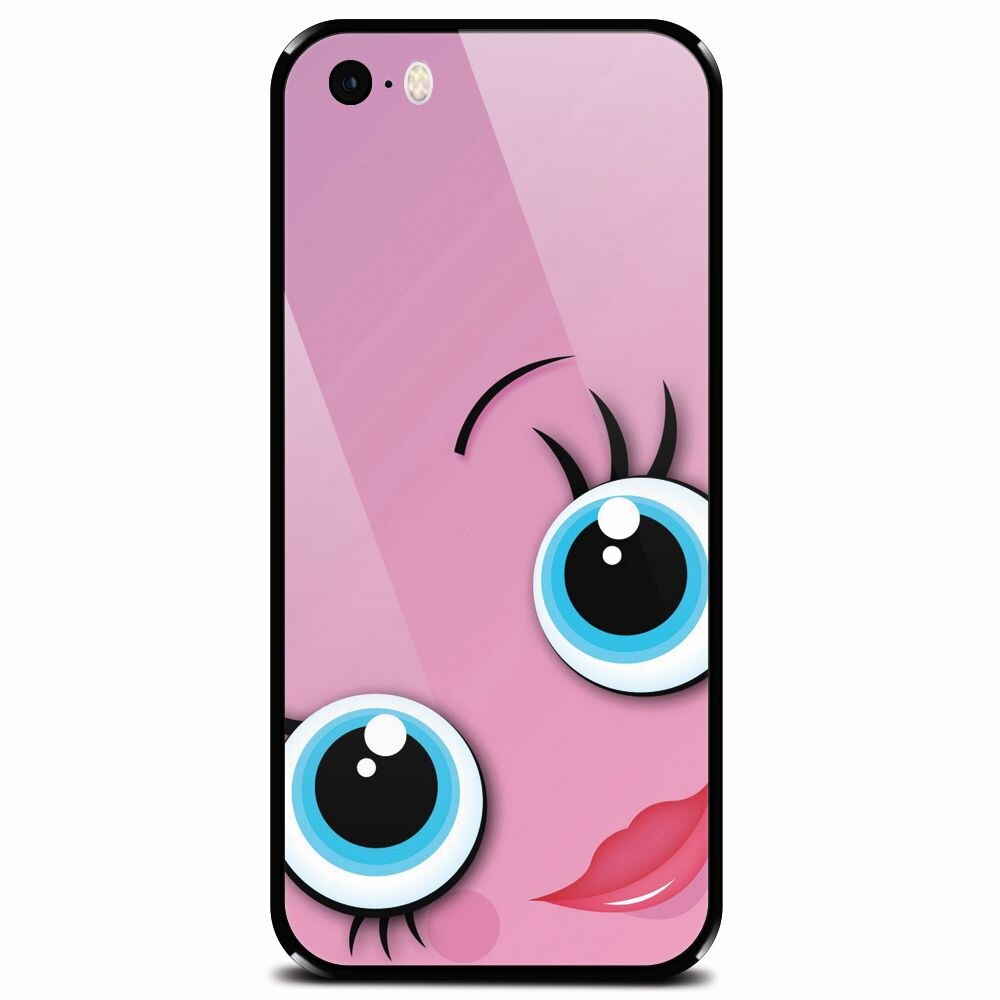 Husa din sticla securizata pentru Apple iPhone 5, Girly Cute