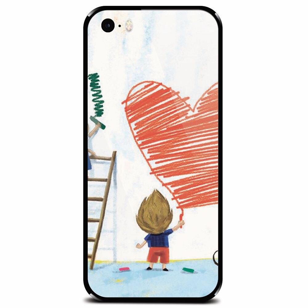 Husa din sticla securizata pentru Apple iPhone 5, I Love You Creatures