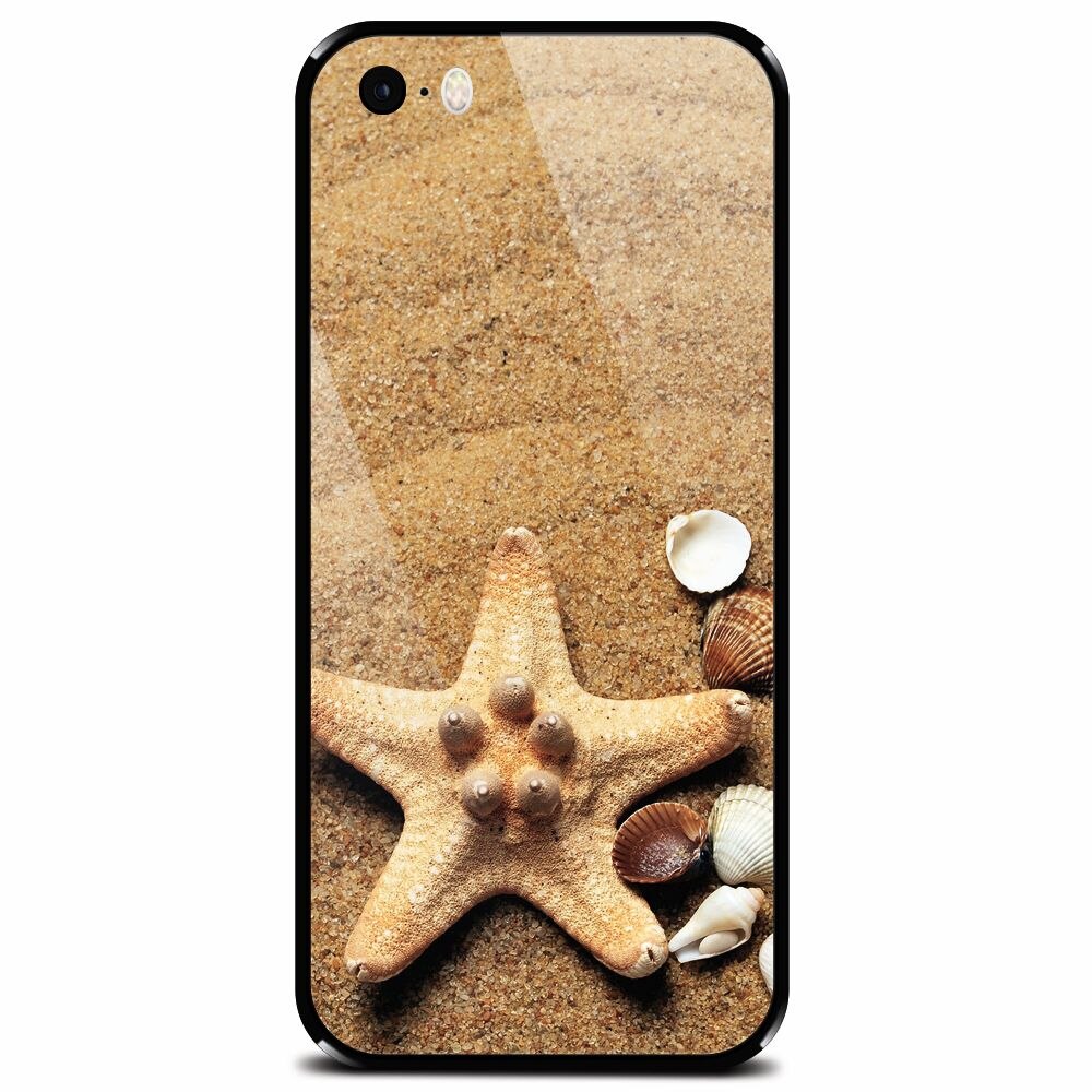 Husa din sticla securizata pentru Apple iPhone 5, Sea Shells