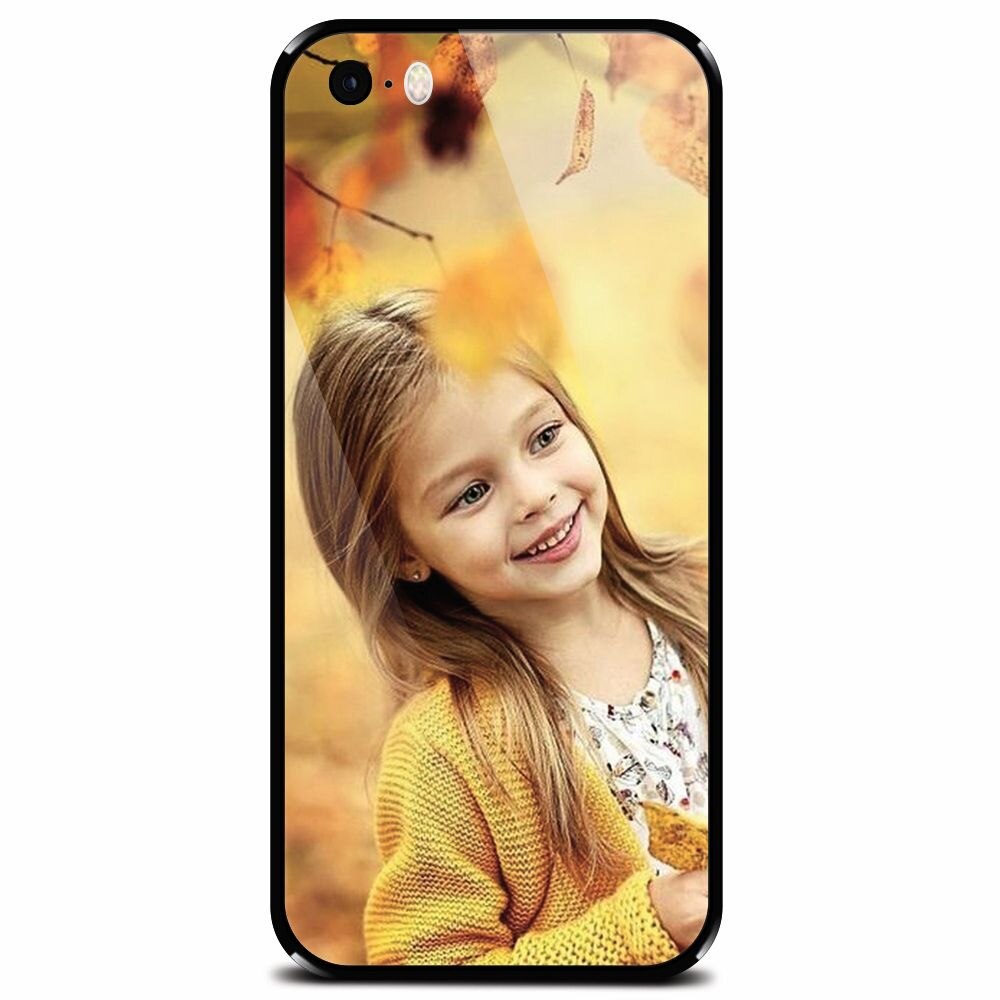 Husa din sticla securizata pentru Apple iPhone 5, Personalizata