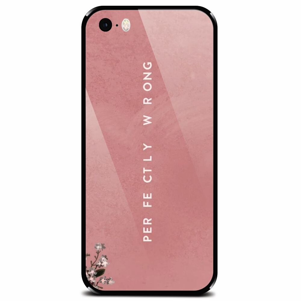 Husa din sticla securizata pentru Apple iPhone 5, Perfectly Wrong