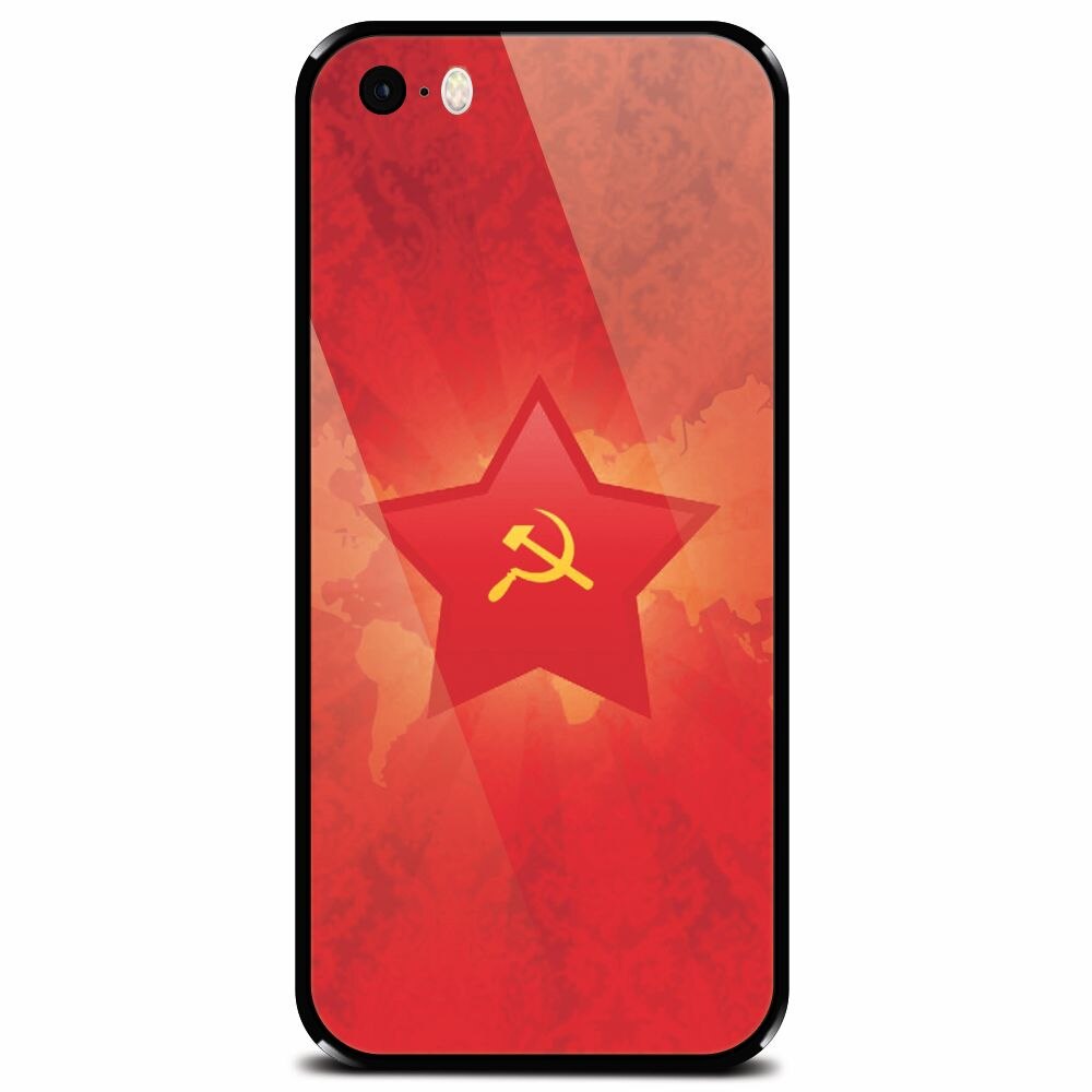 Husa din sticla securizata pentru Apple iPhone 5, Soviet Union