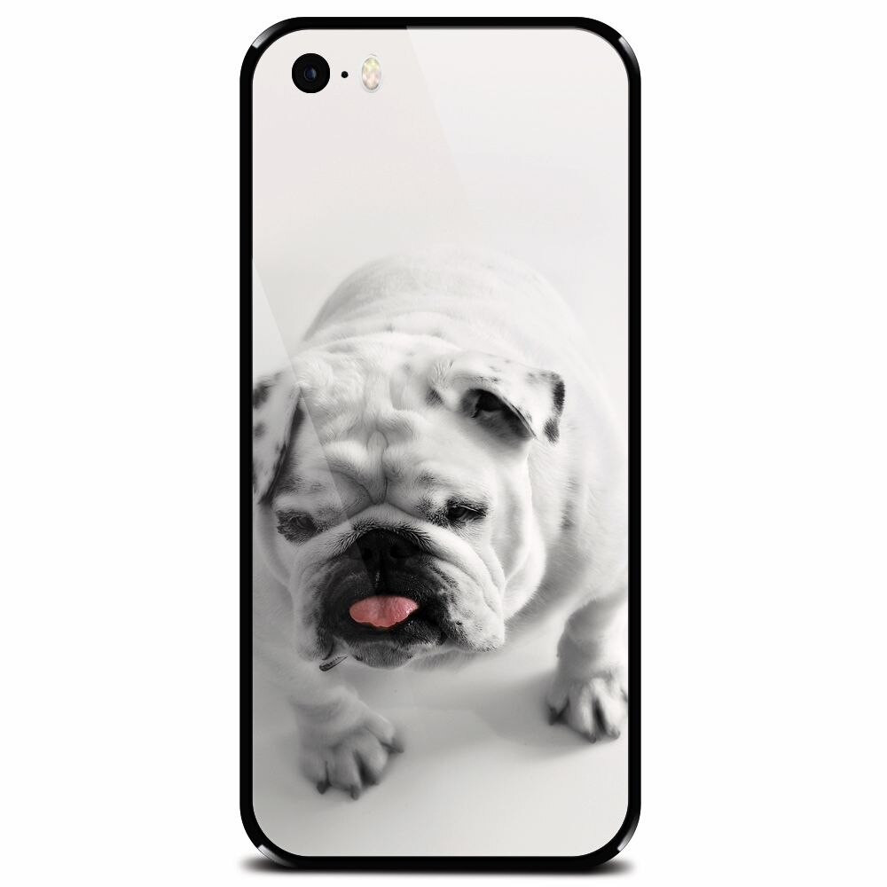 Husa din sticla securizata pentru Apple iPhone 5, Pretty Doggy