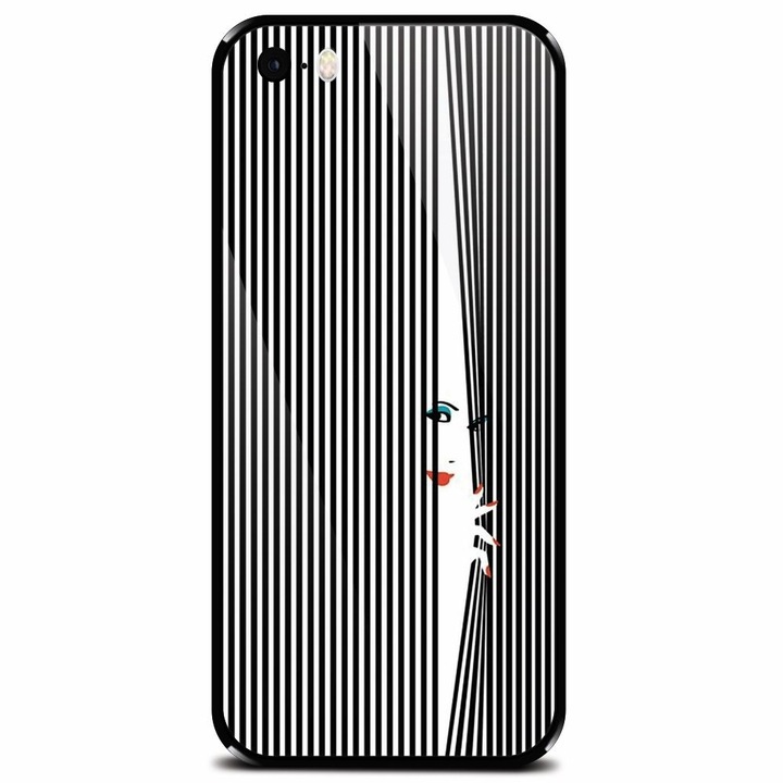 Edzett üvegtok Apple iPhone 5-höz, Stripe