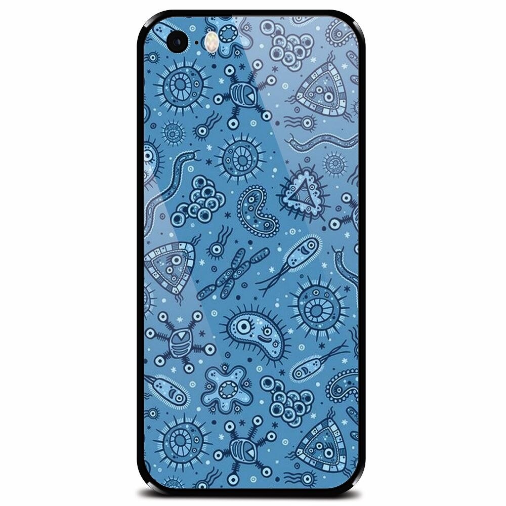 Husa din sticla securizata pentru Apple iPhone 5, Bacteria