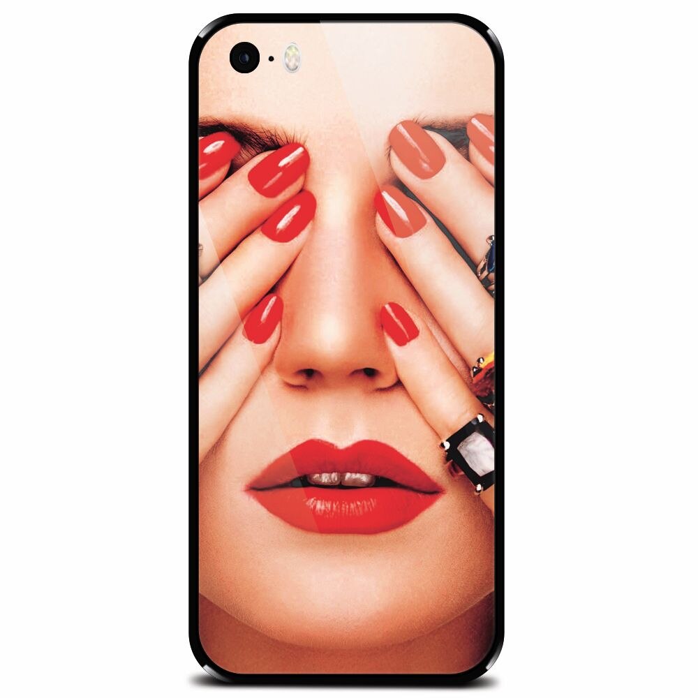 Husa din sticla securizata pentru Apple iPhone 5, Rings On All Fingers