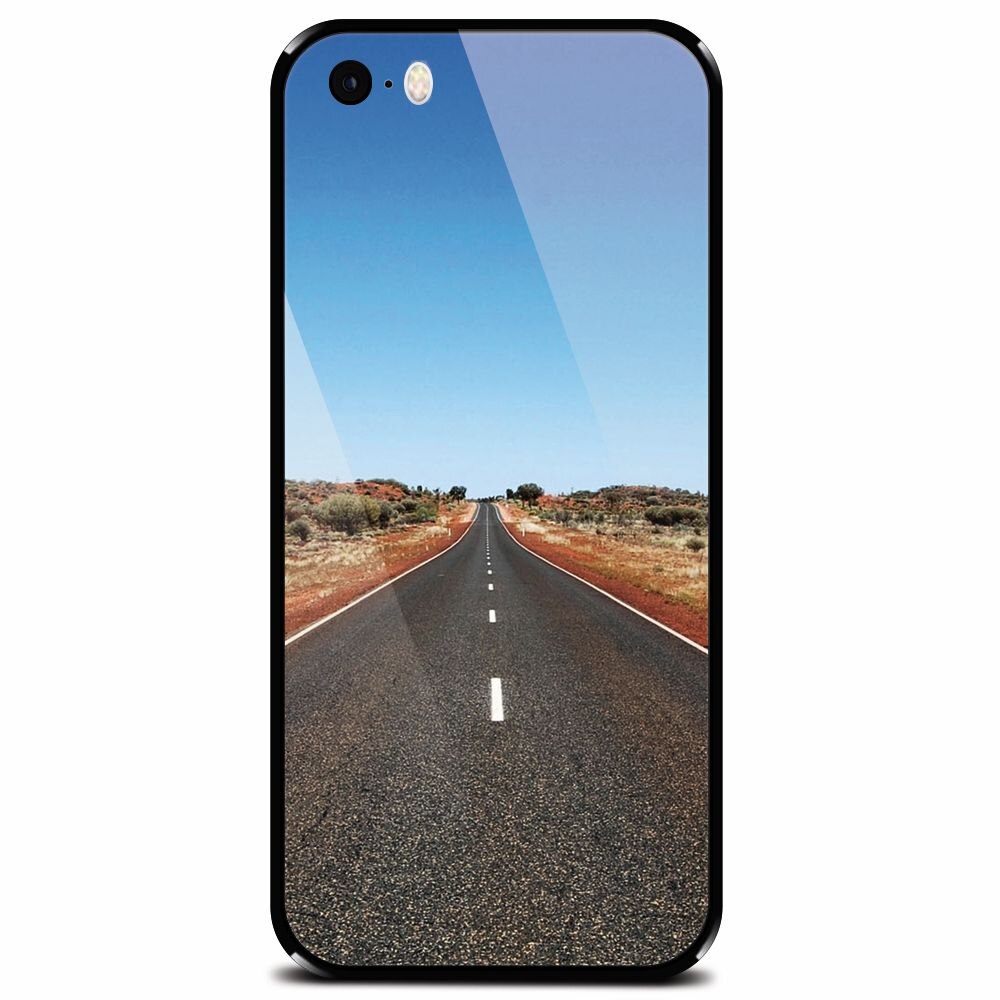 Husa din sticla securizata pentru Apple iPhone 5, Road To Future