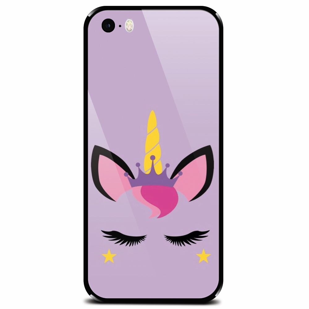 Husa din sticla securizata pentru Apple iPhone 5, Unicorn Shine
