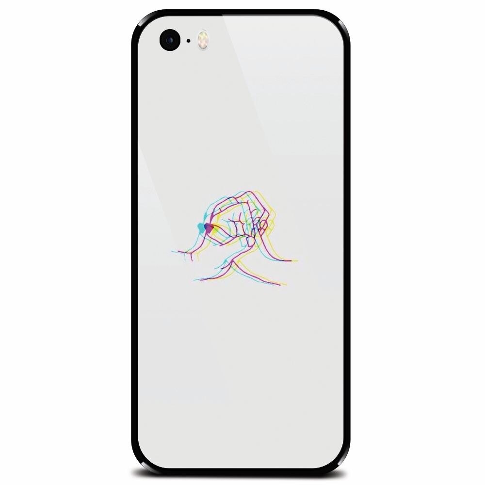 Husa din sticla securizata pentru Apple iPhone 5, With Love
