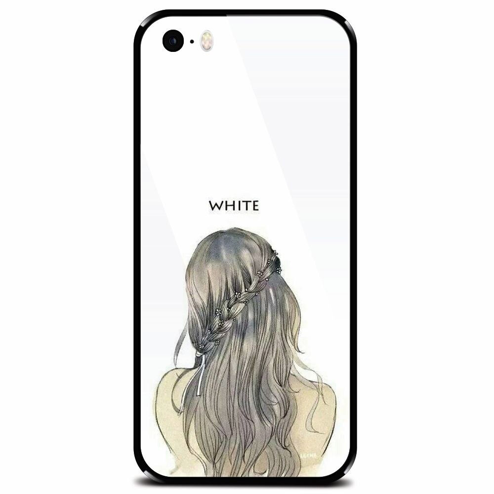 Husa din sticla securizata pentru Apple iPhone 5, White