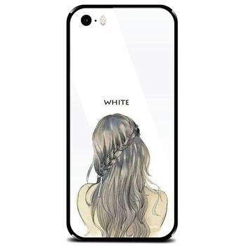 Husa din sticla securizata pentru Apple iPhone 5, White Husa din sticla securizata pentru Apple iPhone 5, White