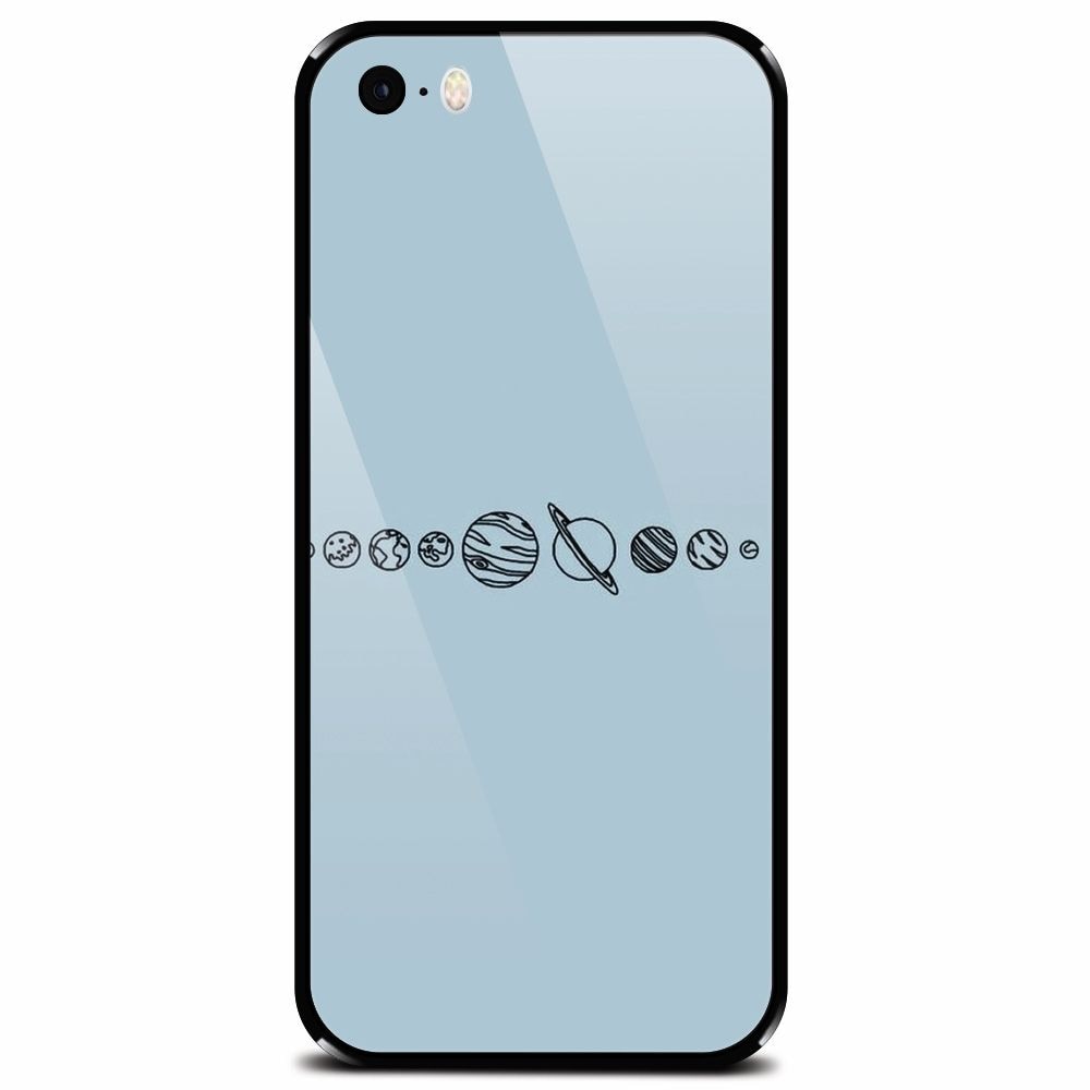 Husa din sticla securizata pentru Apple iPhone 5, Planets