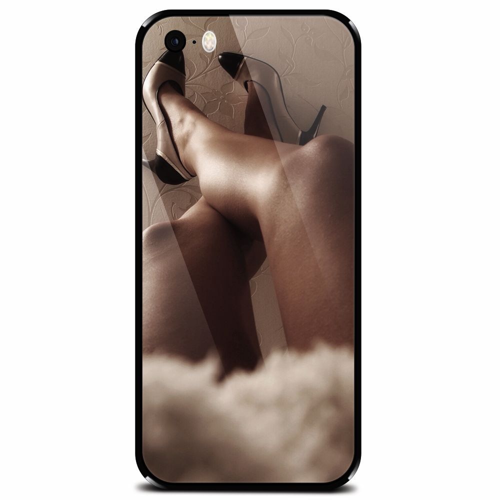 Husa din sticla securizata pentru Apple iPhone 5, Sexy Legs