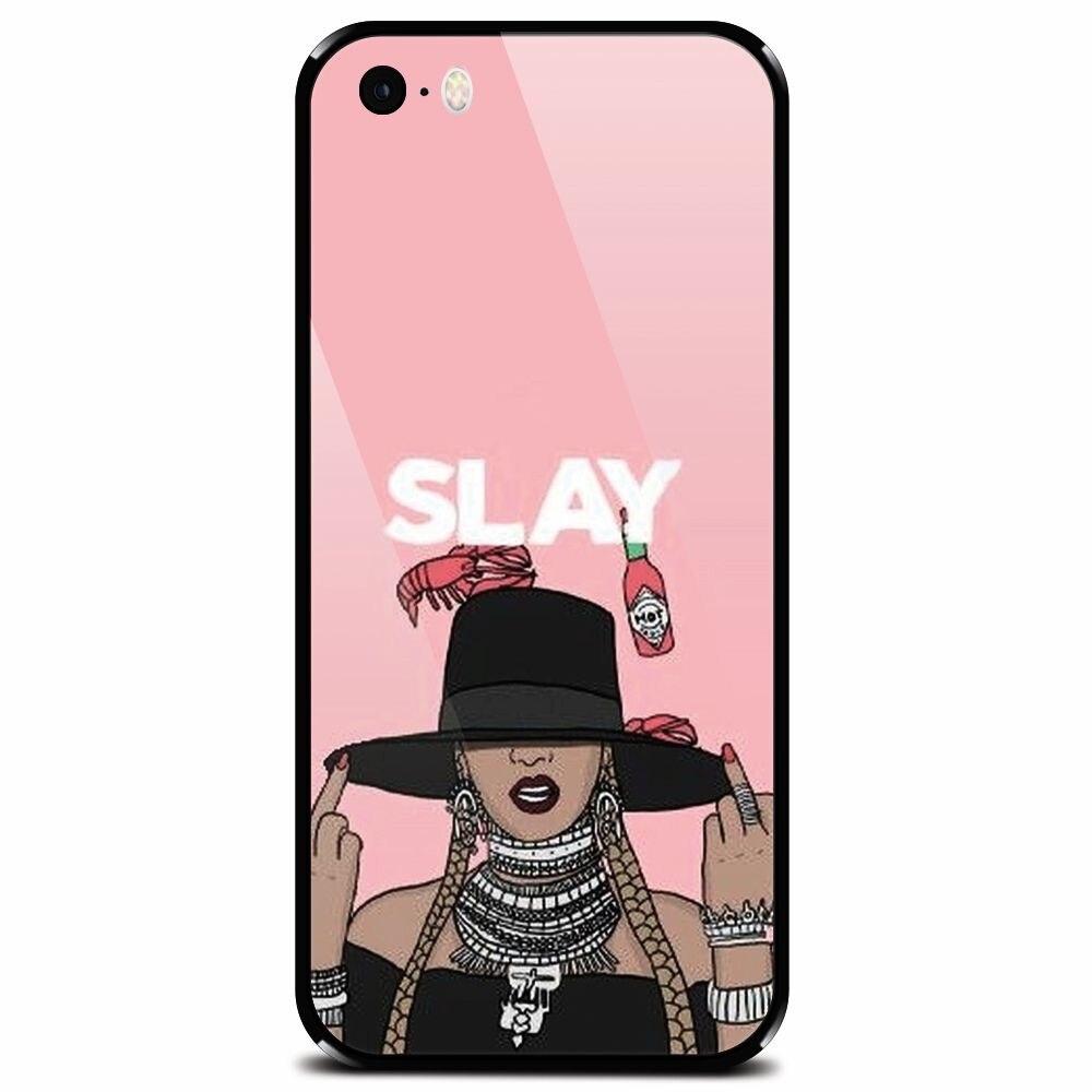 Husa din sticla securizata pentru Apple iPhone 5, Slay