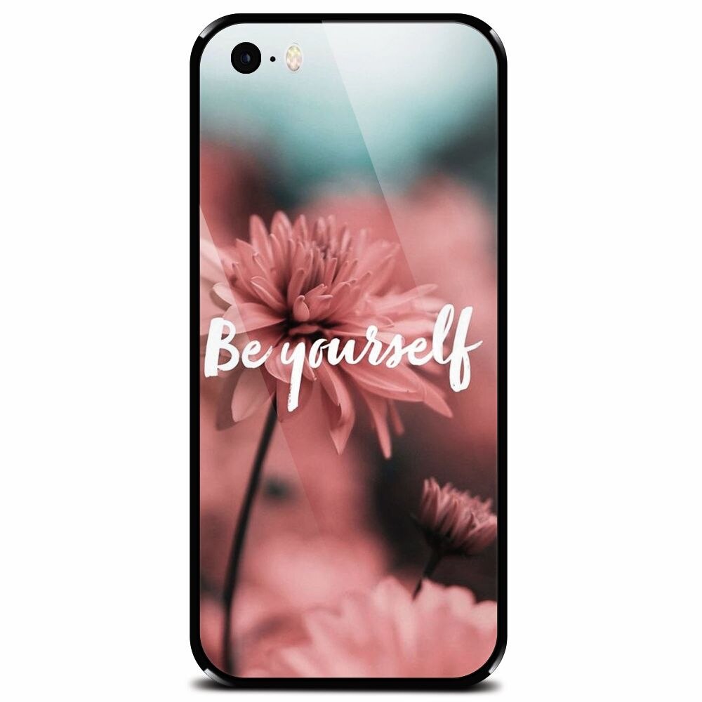 Husa din sticla securizata pentru Apple iPhone 5, Be Yourself