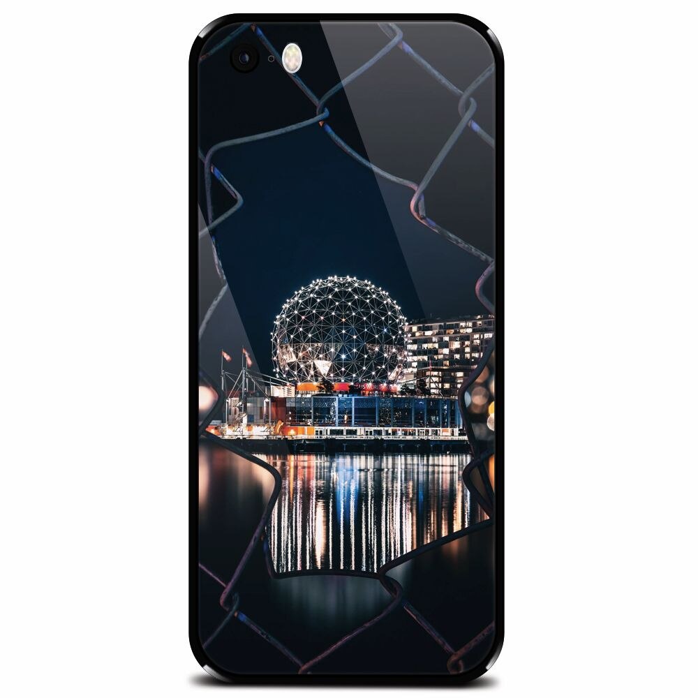 Husa din sticla securizata pentru Apple iPhone 5, Abstract Architectural Design