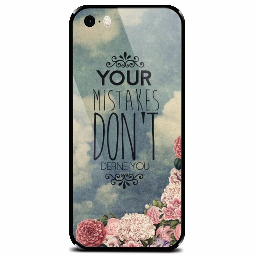 Husa din sticla securizata pentru Apple iPhone 5, Your Mistakes Dont Define You