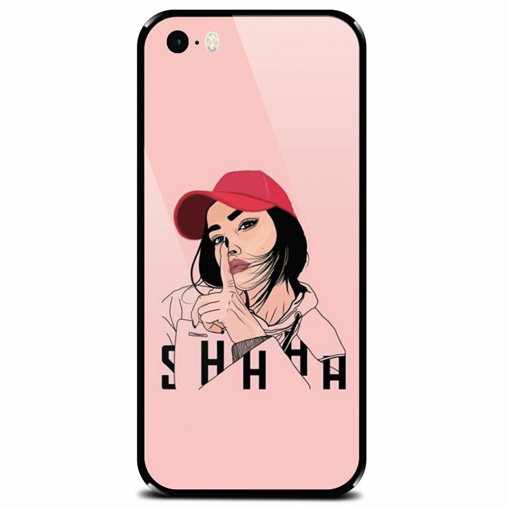 Husa din sticla securizata pentru Apple iPhone 5, Shhh