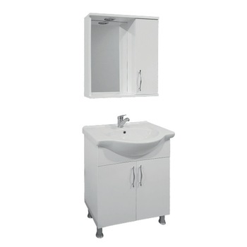 Baza mobilier cu Lavoar ceramic si Dulap cu oglinda si spot,70 x 65 x 35 cm Baza mobilier cu Lavoar ceramic si Dulap cu oglinda si spot,70 x 65 x 35 cm