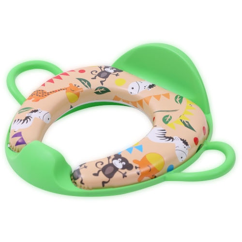 Reductor Lorelli Moale pentru Toaleta, cu Manere si Spatar, Monkey Green