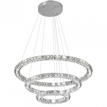 Lustra LED 48W Cristal 3 Cercuri Lustra LED 48W Cristal 3 Cercuri