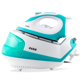 Statie de calcat Zass SG 03 culoare Albastra, presiune puternica a aburului de 4,5 bari, rezervor de apa de 1.2 litri, putere boiler 1500 W, putere fier de calcat 800 W, debit de abur 110 g/min Statie de calcat Zass SG 03 culoare Albastra, presiune puternica a aburului de 4,5 bari, rezervor de apa de 1.2 litri, putere boiler 1500 W, putere fier de calcat 800 W, debit de abur 110 g/min