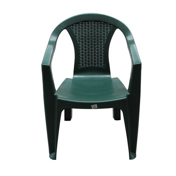 Scaun pentru gradina ART, confectionat din material plastic culoare verde prevazut cu spatar si brate laterale 42 x 55 x 78 cm Scaun pentru gradina ART, confectionat din material plastic culoare verde prevazut cu spatar si brate laterale 42 x 55 x 78 cm
