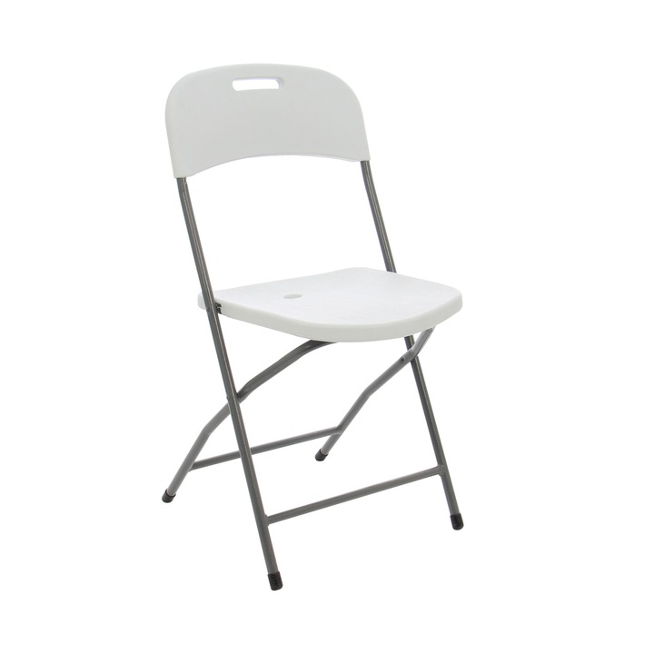 Scaun pentru gradinaART CARAIBE pliant cu scheletul fabricat din otel si sezutul cu spatarul din polietilena, 44x39x83