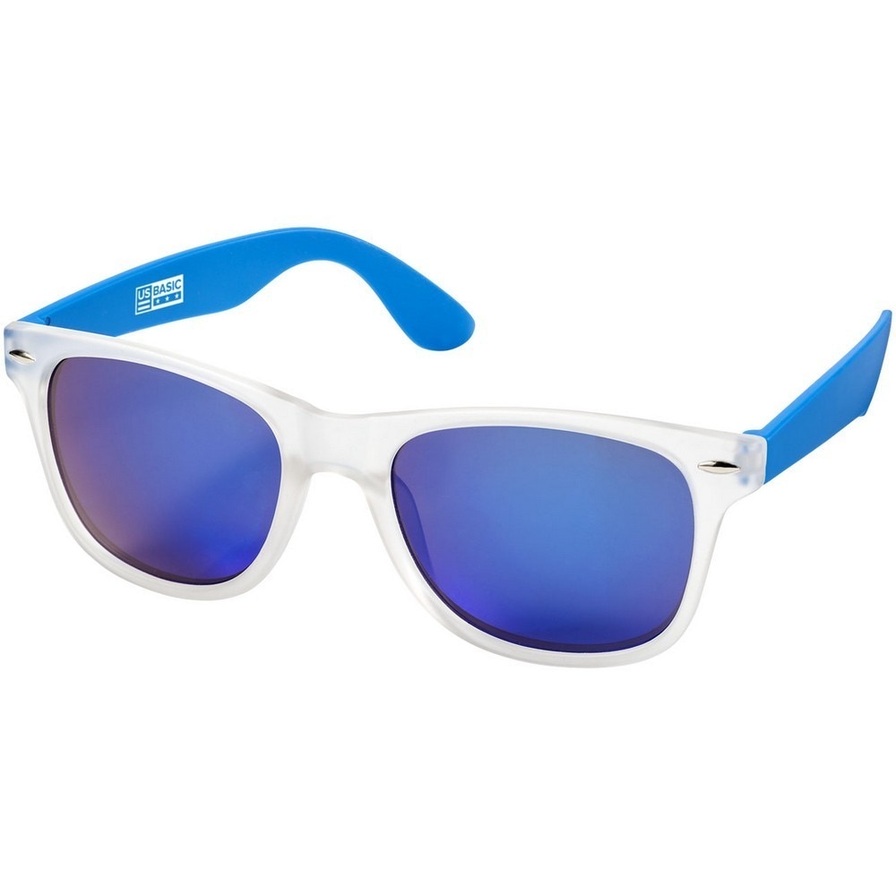 Ochelari de soare, US Basic by AleXer, OSSG008, policarbonat, acril, albastru, transparent, breloc inclus din piele ecologica