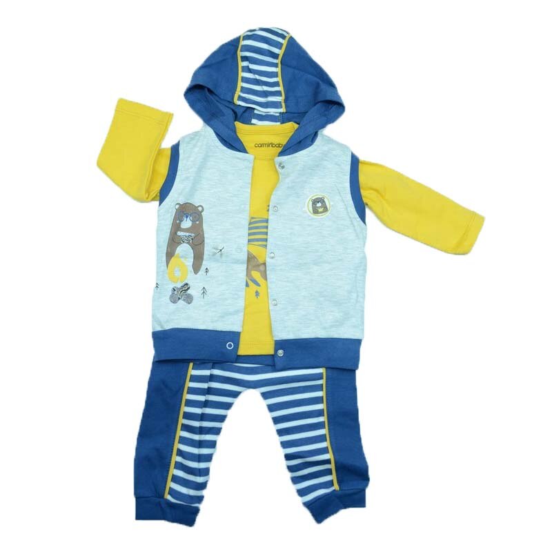 Compleu 3 piese pentru bebelusi NN TKE1147, Multicolor