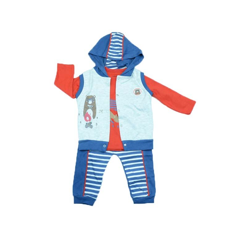 Compleu 3 piese pentru bebelusi NN TKE1147R, Multicolor