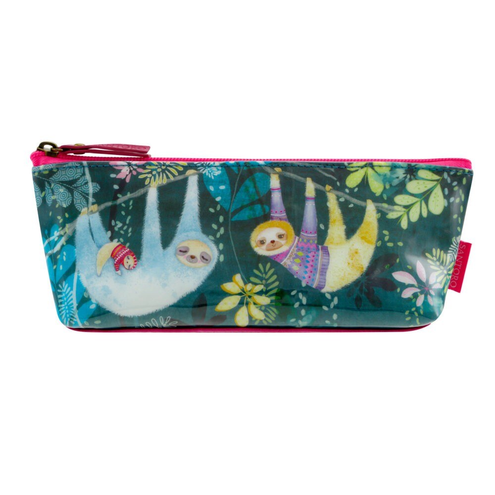 Geanta accesorii fete Santoro London - Sloths, multicolor, 6 x 21 x 8 cm