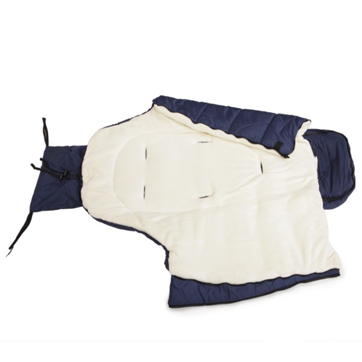 Sac de dormit bebe, Cangaroo, Alb/Albastru inchis