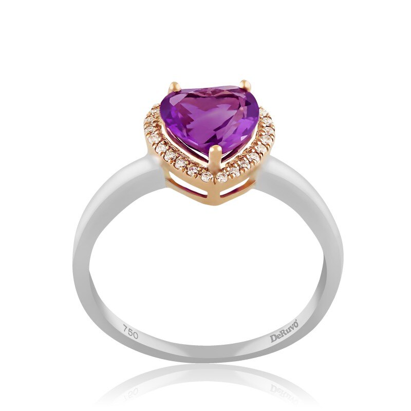 Inel Deruvo Aur 18k Diamante, Ametist, 52 R30156B-AMDWR