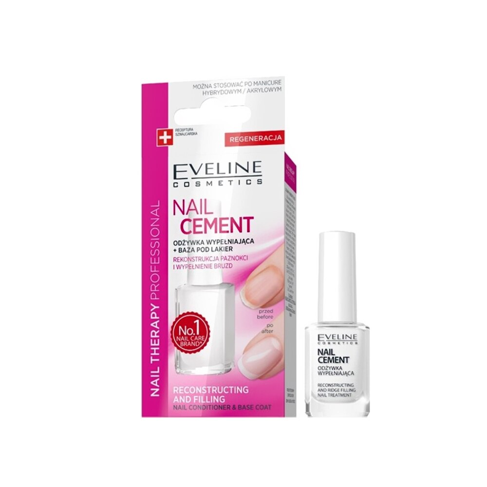 Tratament profesional reparator pentru unghii, Eveline Cosmetics, Cement, 12 ml