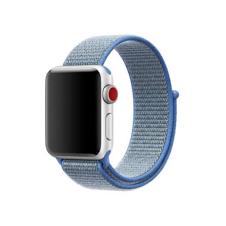 Redmobile Textilszíj, kompatibilis: Apple Watch 1/2/3/4, 44 mm, világoskék