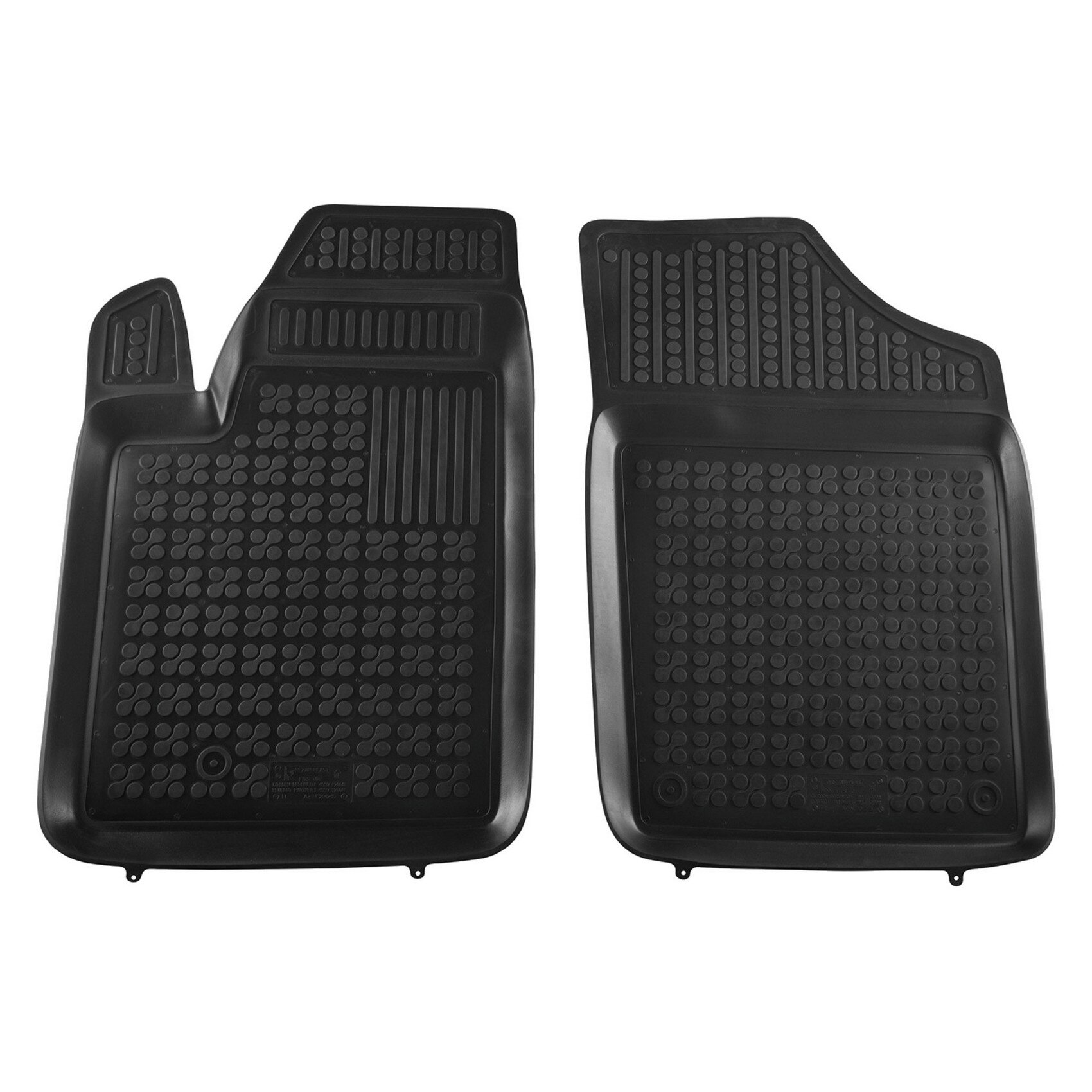 Set 2 Covorase Presuri Auto Negru din Cauciuc CITROEN Berlingo II (2008-2018), PEUGEOT Partner II (2008-2018)