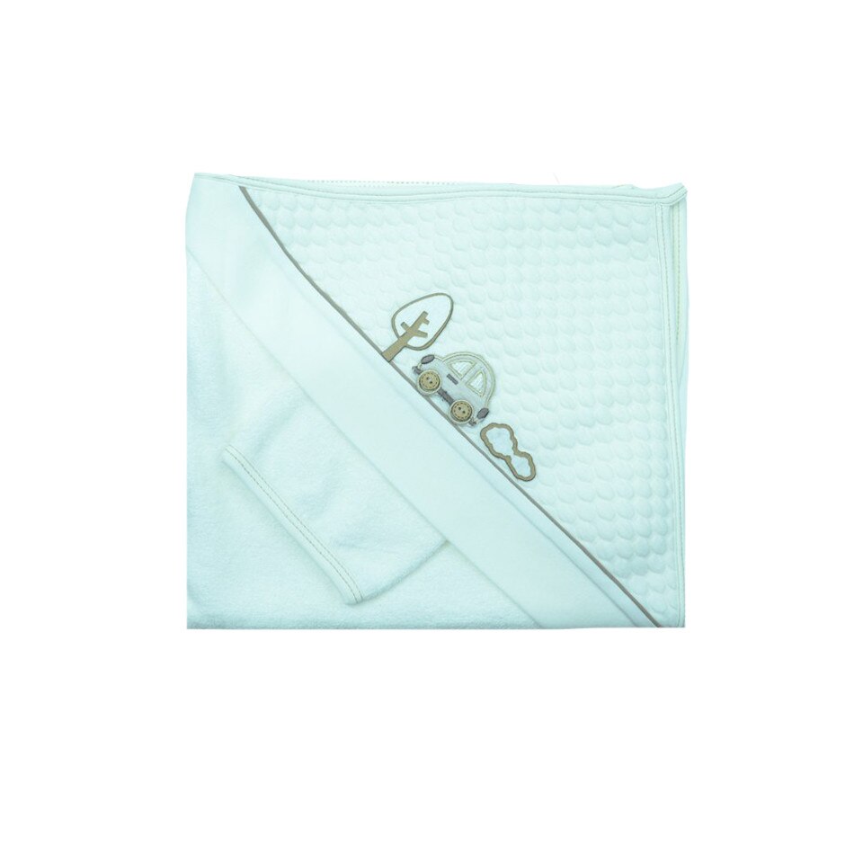 Prosop 85 x 85 cm cu gluga Bebelinna PBB12, Alb