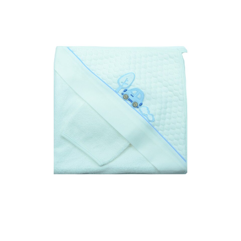 Prosop 85 x 85 cm cu gluga Bebelinna PBB13, Alb